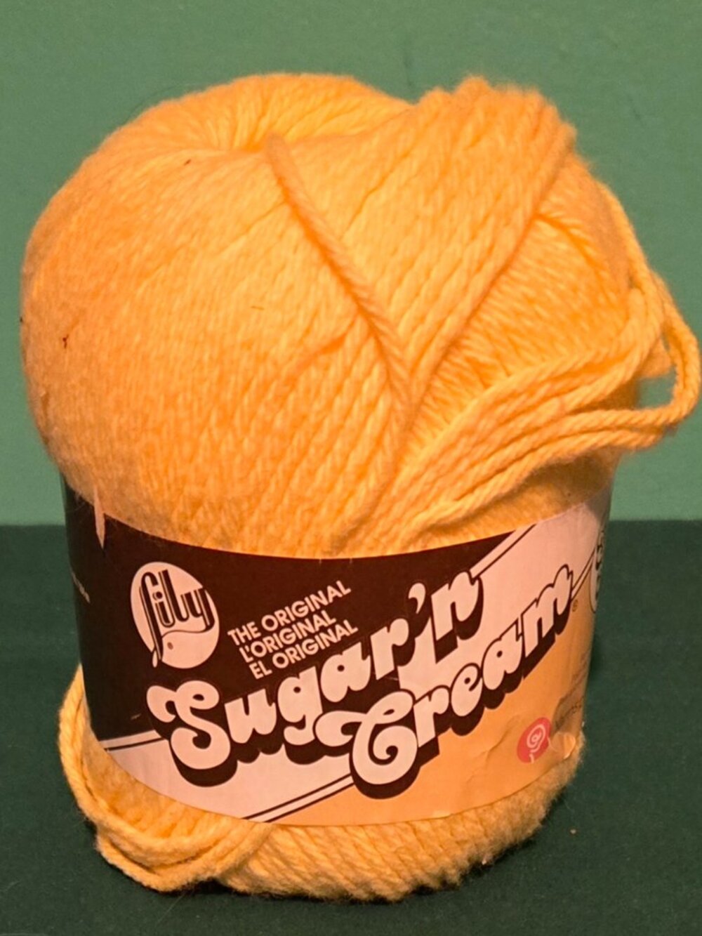 Lily Sugar n Cream Cotton Yarn YELLOW 4oz- Super Size